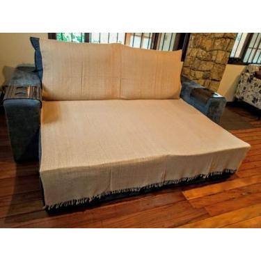 Imagem de Manta para Sofá Retrátil Bege 2,40 x 1,80 Algodão Luxo - Dona Odette A