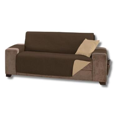 Imagem de Capa De Sofá 3 Lugares Impermeável Dupla Face Com Bolsos - Mr Enxovais