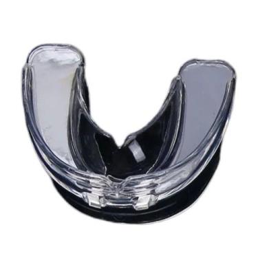 Imagem de Aparelho Anti Ronco Bruxismo Mordedor Apneia Sono Protetor bucal Preto