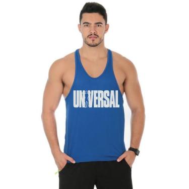 Imagem de Camiseta Regata Cavada Masculina Academia Treino Estampa Universal - M