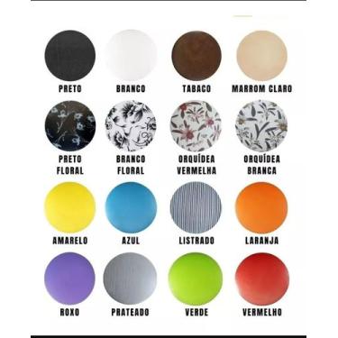 Imagem de Banqueta Alta Dobrável Com Assento Estofado - Moveraço, Tabaco