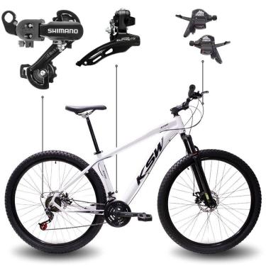Imagem de Bicicleta Aro 29 Bike Ksw Xlt Shimano Freio Hidráulico 21 Marchas Branco -ad Preto 17