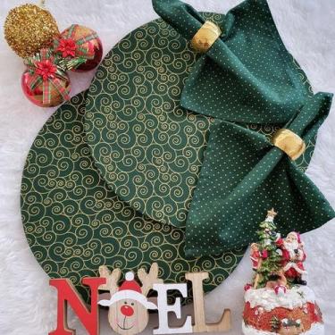 Imagem de Kit Mesa 06 Capas Sousplat 06 Bases 06 Guardanapos 06 Anéis - Criarte 