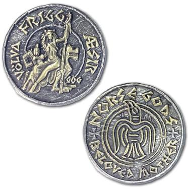 Imagem de Frigg Viking Norse Mother Goddess of Fertility, Marriage and Prophecy Ancient Collectible Coin
