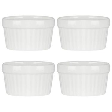 Imagem de 4 Ramekin De Porcelana Classic Branco 6Cm X 4Cm Lyor