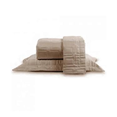 Imagem de Kit Colcha Casal 300 Fios Constantine - Marken Fassi Bege