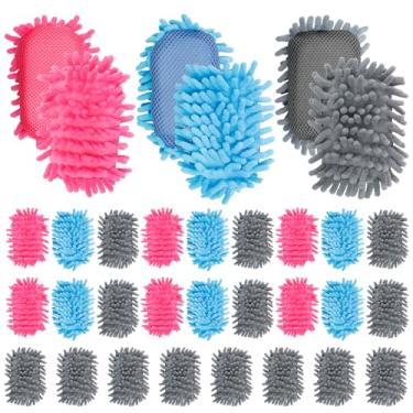 Imagem de 32 borrachas magnéticas apagáveis a seco, apagadores de quadro branco, borrachas laváveis de microfibra apagáveis a seco, suprimentos para professores de sala de aula para giz, escritório, escola