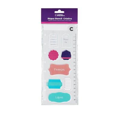 Imagem de Régua Stencil 19cm CIRE0004 - Caderno Inteligente