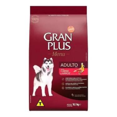 Imagem de Ração Gran Plus Menu Cães Médio E Grande Carne Arroz 10.1kg - GranPlus