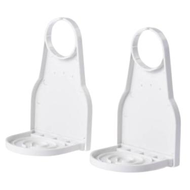 Imagem de ＫＬＫＣＭＳ Dispensador de líquidos para lavanderia, porta-copos e bandeja coletora de para lavanderia com design anti-sujeira, leve, abertura de 4,3 cm, 2 Peças