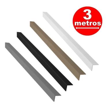 Imagem de 10 Cantoneiras L Pvc 20 X 20 X 1,5mm X 3,0m Para Acabamentos na cor Cinza