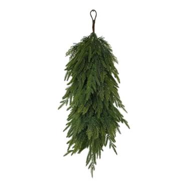 Imagem de CarpNettore Guirlanda de Natal para Pendurar Na Parede, Enfeite de Natal, Planta Artificial, Borracha Macia, Adequada para Decoração de Festas em Jardins Doméstic, Style B