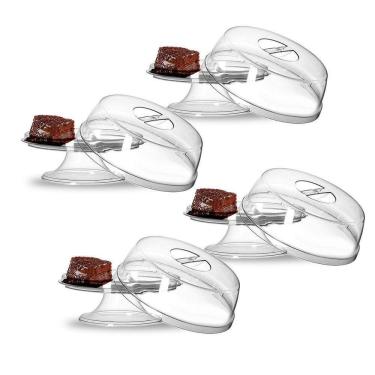 Imagem de Kit Completo 4 Boleira Com Pé E Tampa Gourmet Luxo