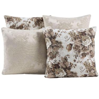 Imagem de Capa Almofada Estampada Jacquard Decorativas com Ziper 4 unidades