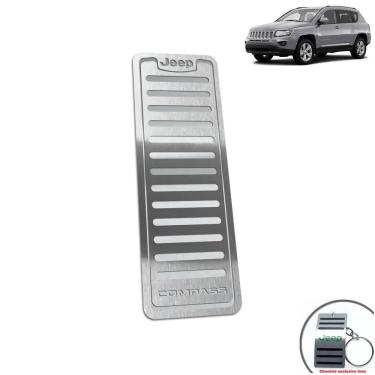 Imagem de Descanso de Pé Aço Inox Jeep Compass 2012 A 2015 Prata