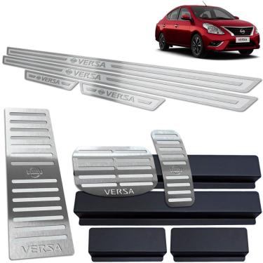 Imagem de Soleira Pedaleira Auto Descanso Versa 2012 A 2014 Prata AR
