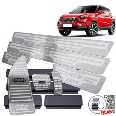 Imagem de Pedaleira Descanso Soleira Inox Jac T60 Prata Alto Relevo