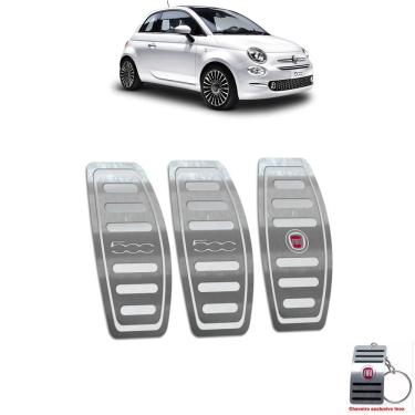Imagem de Pedaleira Manual Em Aço Inox Prata Fiat 500