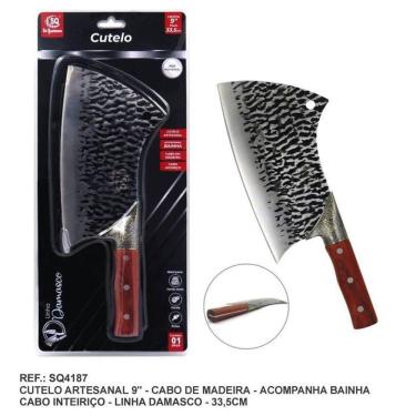 Imagem de Cutelo Artesanal 9 Linha Damasco Sq-4187