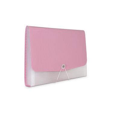 Imagem de Pasta Sanfonada A4 12 Divisorias Colors Polibras, Rosa Pastel