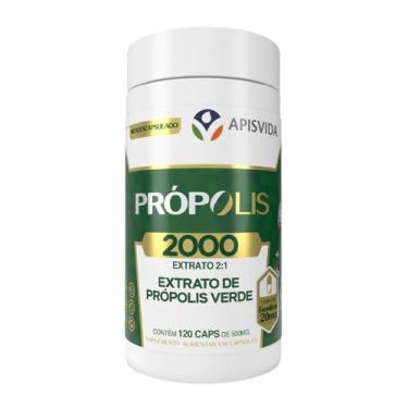 Imagem de APISVIDA Própolis 2000  120 Cápsulas  500mg Cada  Suplemento Alimentar
