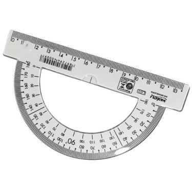Imagem de Transferidor 180 Graus Chanfrado - maxcril, modelo 1