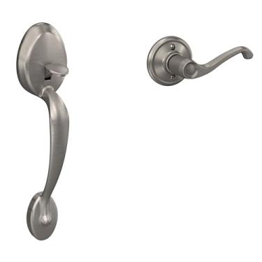 Imagem de Schlage Lock Company FE285 PLY 619 FLA LH Schlage Plymouth meia manopla, níquel acetinado - 221021