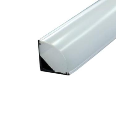 Imagem de Perfil para Fita LED Foxlux - Sobrepor - Canto - Branco - 16 X 16 X 3000mm