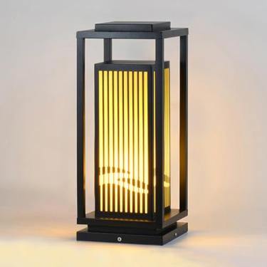 Imagem de Lanterna solar para paisagem, luz para caminho ao ar livre, lâmpada de gramado movida a energia solar, luzes de caminho à prova d'água, iluminação vintage para iluminação de postes para deco