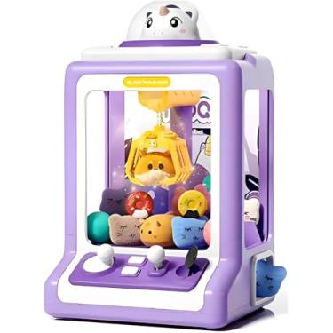 Imagem de Máquina Pega Ursinhos com Garra – Brinquedo Infantil com Fichas e Brindes - Roxo