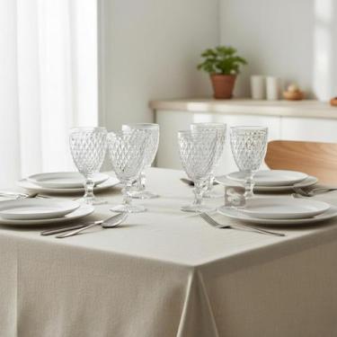 Imagem de Jogo de 6 Copos Vidro 325ml Vidro Grosso Resistente Agua Refrigerante 