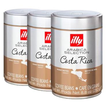 Imagem de Café Illy em Grãos Costa Rica Kit 3 Latas de 250g
