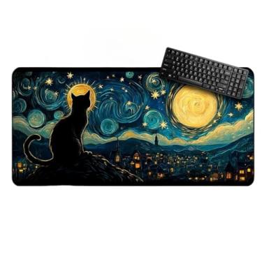 Imagem de Mouse Pad Gamer Pintura Antiderrapante Grande 70x35 80x35 90x40 90x50 (90x40)