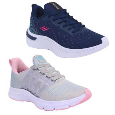 Imagem de Tênis Feminino Esportivo Caminhada Corrida Academia Kit 2 - It Save, 3