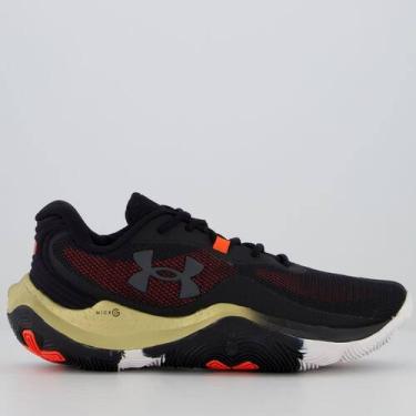 Imagem de Tênis Under Armour Buzzer 2 Preto e Dourado, 42