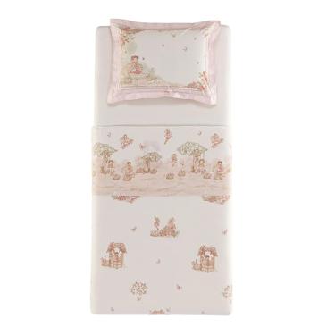 Imagem de Jogo Cama Infantil Solteirão 3Pcs 200 Fios Jardim Karsten