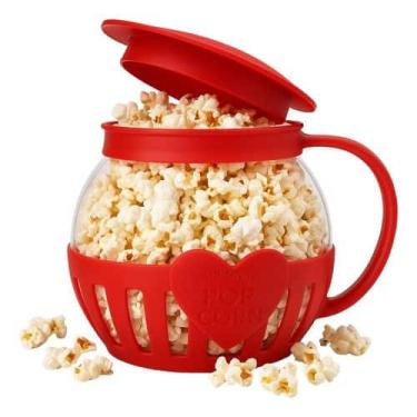 Imagem de Pipoqueira Fitness Vidro Micro-ondas Sem Óleo Pipoca Cozinha - GC, Ver