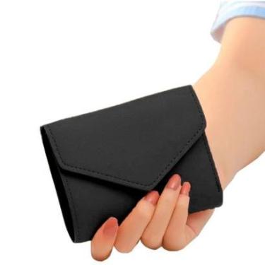 Imagem de Carteira Feminina Pequena Porta Cartão Preta Barata-Feminino