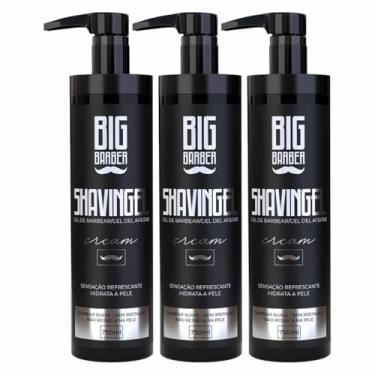 Imagem de Kit 3x Shaving Gel De Barbear Cream 750ml Bancada Big Barber