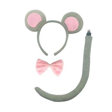 Imagem de YIJU Tiara de orelhas de rato fofa para crianças, acessório para festa de para Halloween e aniversário, Arco de Cabelo