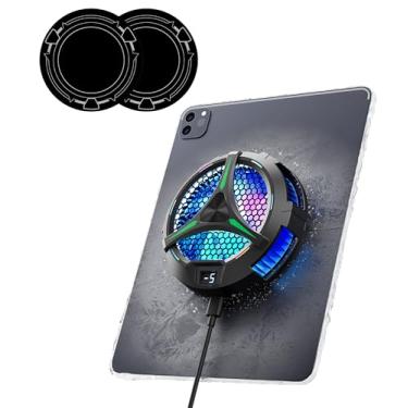 Imagem de ACEDAYS Cooler Para Ipad, Magnético Tablet Ipad/Surface Pro/Samsung Tab, Ventilador De Refrigeração Ipad Com Visor Temperatura Jogos Em Dispositivos Móveis, Transmissão Ao Vivo No Tiktok (Mech Verde