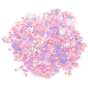 Imagem de Zhjvihx Lantejoulas Brilhantes, Decoração de Férias Em Formato de Flor de Confete para Amigos para Decoração de Casamento (Rosa Colorido)