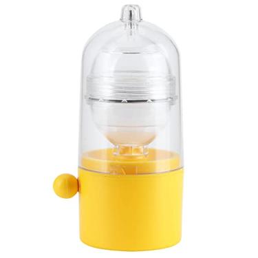 Imagem de Batedor de ovos manual com cordão de puxar | Design de silicone e ABS, batedor hermético para misturar ovos inteiros, ferramenta de cozinha leve de 187 g