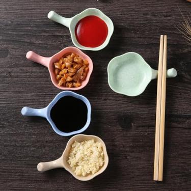 Imagem de Tigelas de condimento de palha de trigo - 4 tigelas pequenas para mergulhar e acompanhamentos LCC507-01