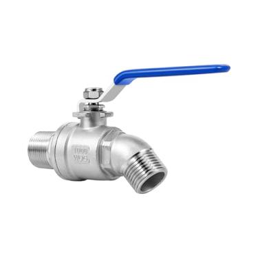 Imagem de Babador de mangueira de jardim de aço inoxidável de 3/10.2 cm com 2 arruelas e 1 fita espigão resistente para uso externo torneira externa rosqueada de 0,9 cm macho GHT