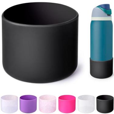 Imagem de Soledea Bota de silicone para garrafa de água Owala 1,134 g, capa protetora antiderrapante para garrafas de aço inoxidável FreeSip, Twist & Flip