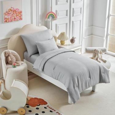 Imagem de Juego de Ropa de Cama para Niños Pequeños UOZZI, 5 Piezas en Gris Suav