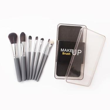 Imagem de Conjunto de 7 pincéis de maquiagem para viagem, mini kits de sombras, adequado para uso diário