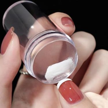 Imagem de Kit de estampagem de arte de unha transparente de silicone francês para manicure placa de carimbo de esmalte modelo de estêncil selador de carimbo raspador