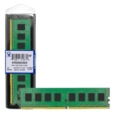 Imagem de Memória RAM Desktop Kingston 8GB DDR4 3200MHz, PC4-25600, CL22 1.2V, UDIMM, 288-Pin, KVR32N22S6/8 